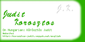 judit korosztos business card