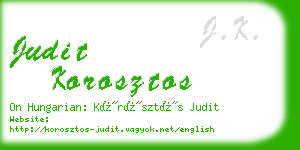 judit korosztos business card